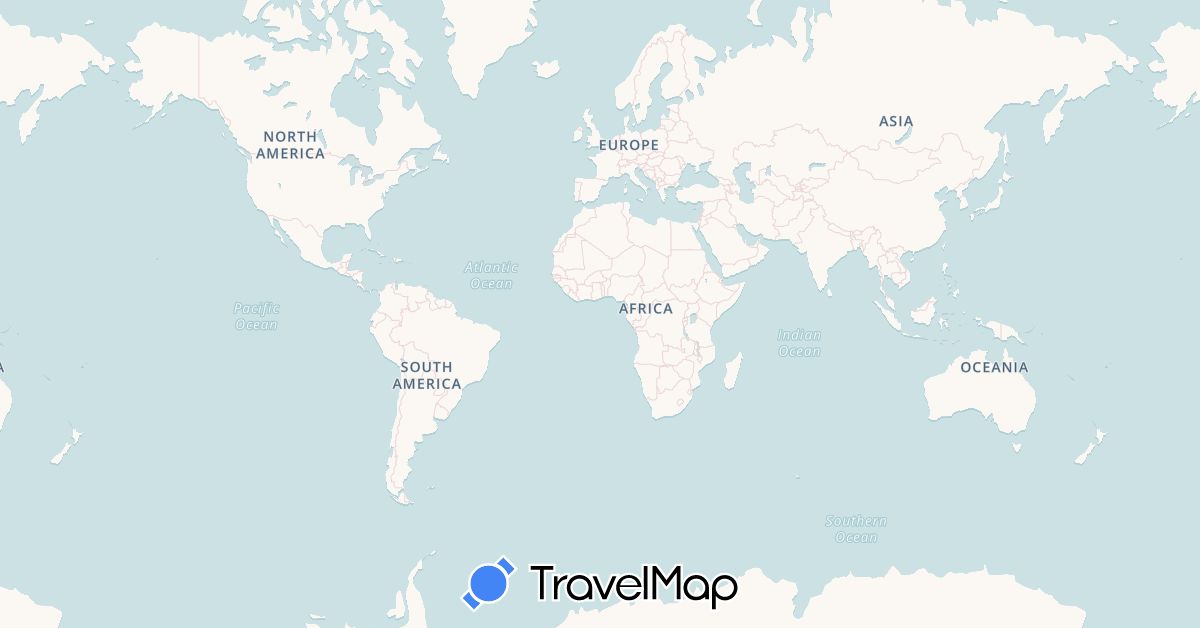TravelMap itinerary: driving, plane in Belize, Dominican Republic, El Salvador, United States (North America)